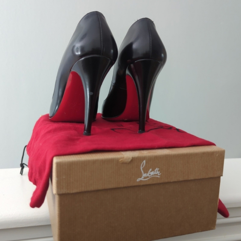 Christian Louboutin décolleté 898 100 Jazz Calf Leather Pumps - Picture 5 of 9